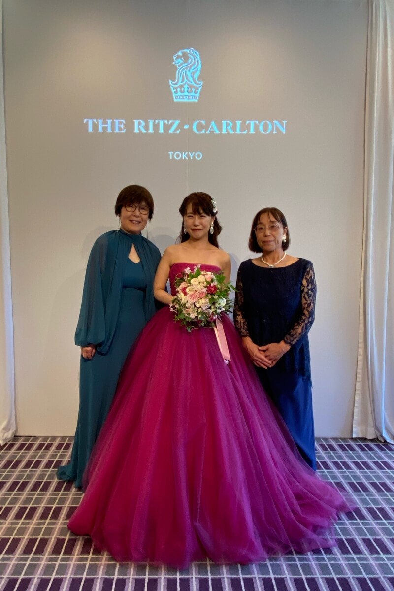 TERESA RIPOLL（テレサ・リポール）のレースブラウス ロングドレスを実際にご着用いただいたお客様のお写真