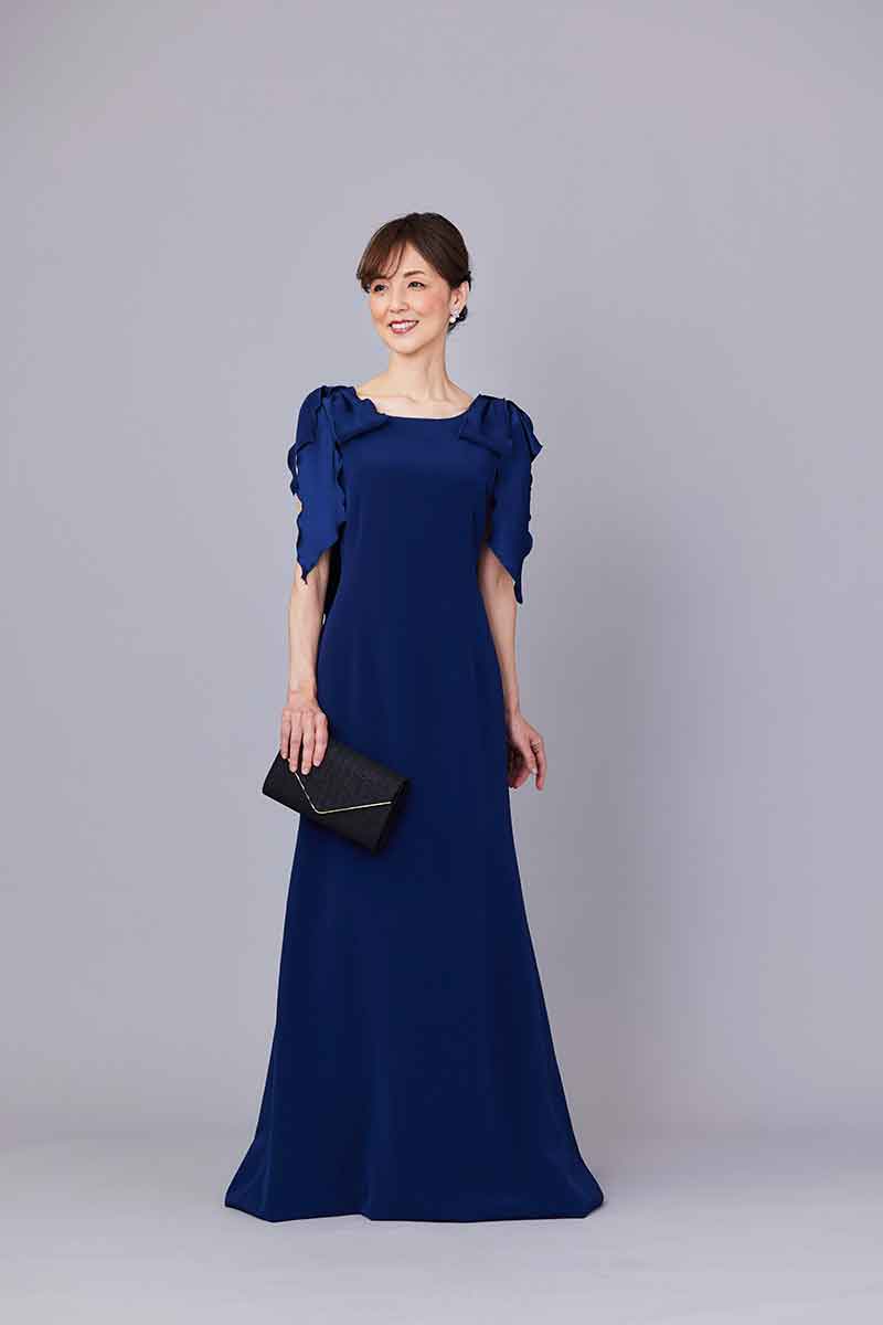 TERESA RIPOLL（テレサ・リポール）のサイドリボン ロングドレス