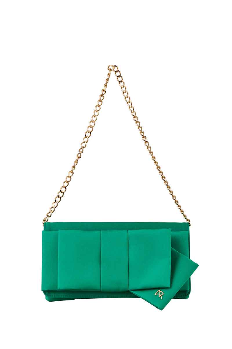 ANTONIO RIVA（アントニオ・リーヴァ）のリボン クラッチバック（グリーン）