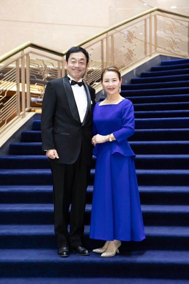 明治記念館にて行われた秋の叙勲の祝賀会にて、主役の二人。